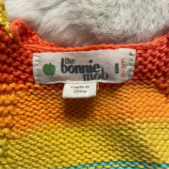 SOLD 3/30/25 - The Bonnie Mob Rainbow Crochet Bodysuit Baby Onesie - 0-3 months - Picture 5 of 5